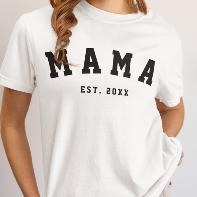 CUSTOM MAMA ESTABLISHED YEAR T-Shirt (Créateur téléchargé)
