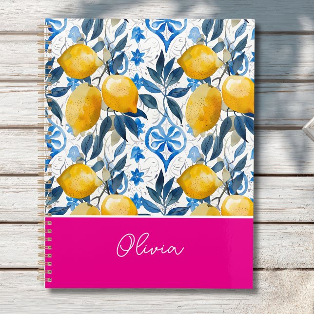 Custom Mediterranean Lemon Pattern Planner (Créateur téléchargé)