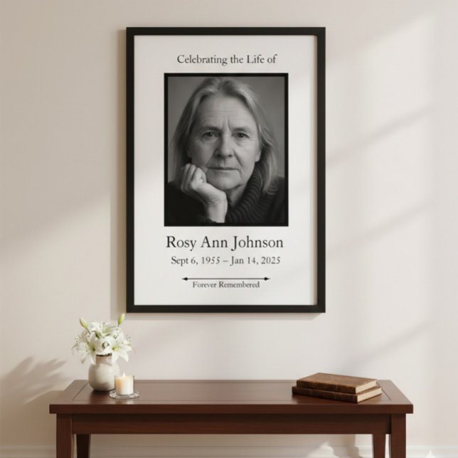 Custom Memorial Welcome Sign with Photo (Créateur téléchargé)