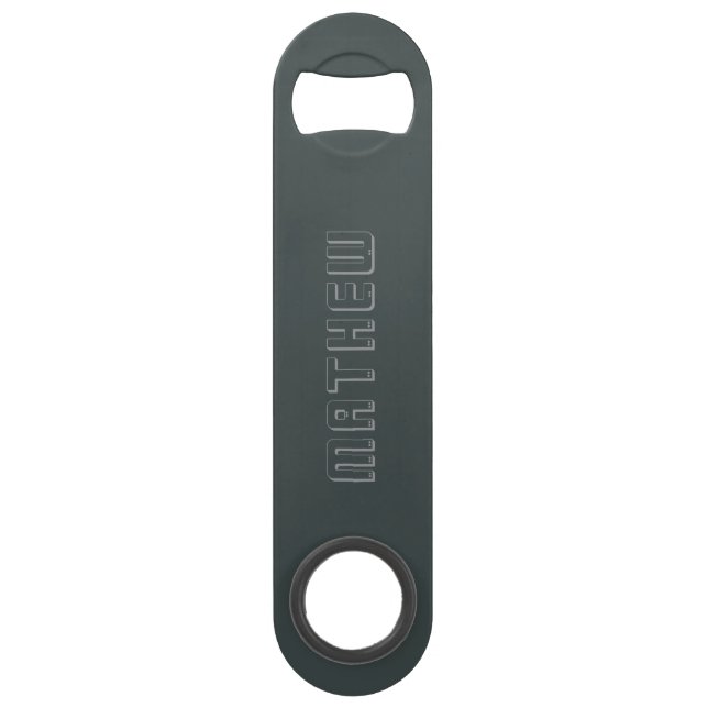 Custom metallic  black elegant speed bottle opener (Devant)