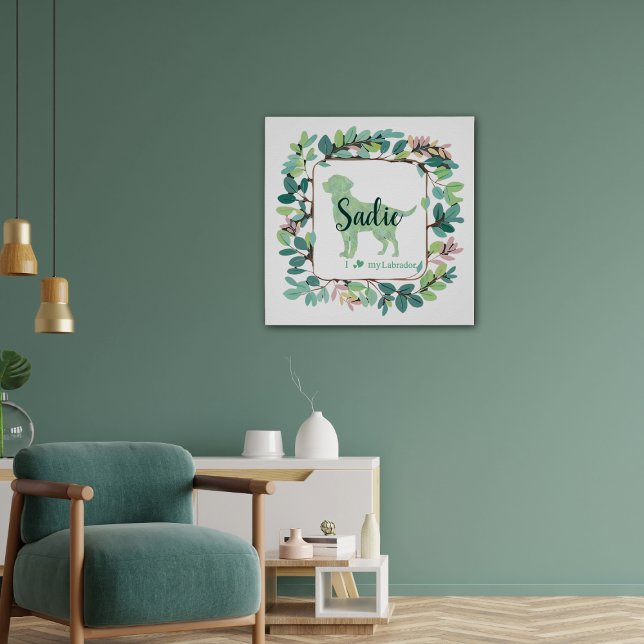 Custom Mint Labrador Retriever Silhouette Poster (Créateur téléchargé)