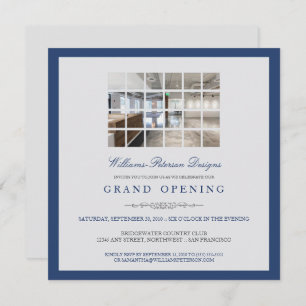 Custom Modern Photo Grand Ouverture Invitation :bl