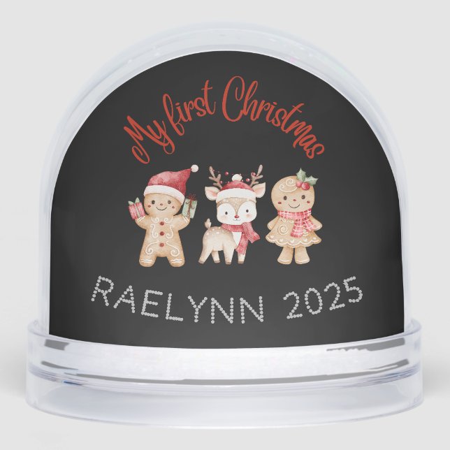 Custom Name Baby’s First Christmas Snow Globe  (Avant)