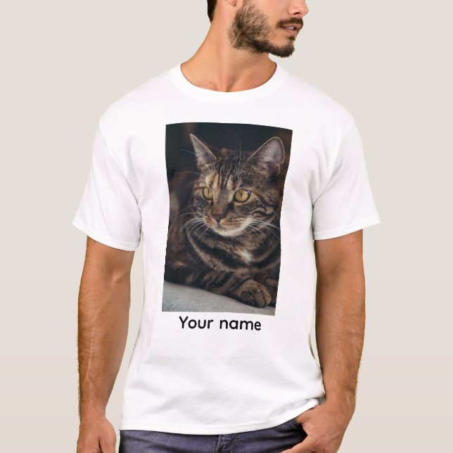 Custom Name Cat T-Shirt (Devant)