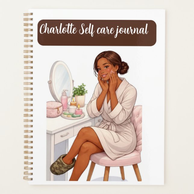 Custom name chic Self care journal  (Devant)