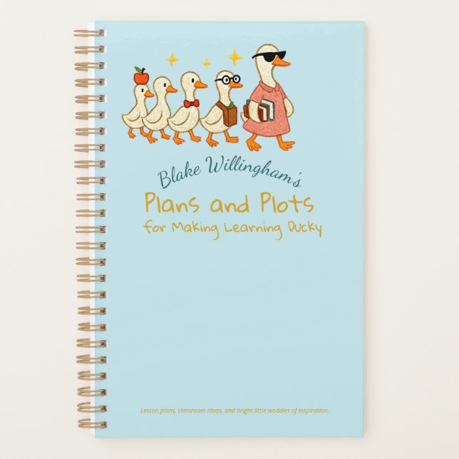 Custom Name Fun Cool Teacher Goose Planner (Devant)