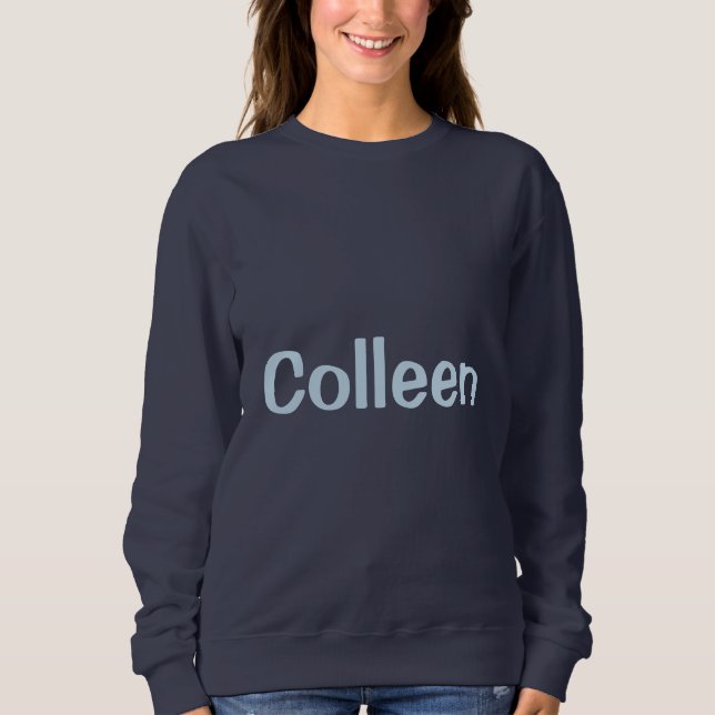 Custom Name Navy Blue Women's Sweatshirt (Devant)