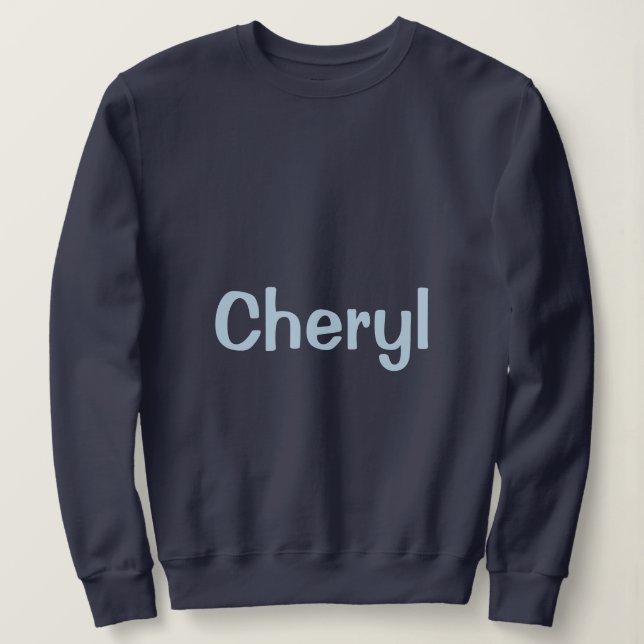 Custom Name Navy Blue Women's Sweatshirt (Design devant)