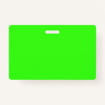 Custom Neon Green Badge – Bold ID Tag