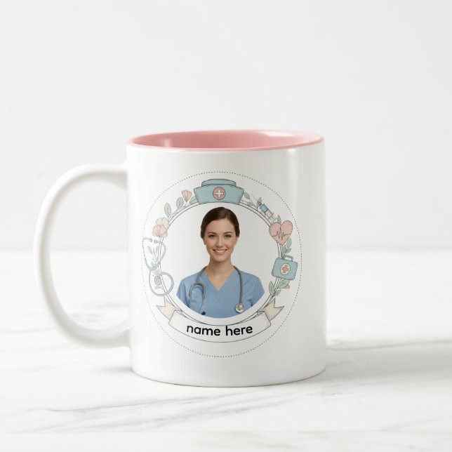 Custom Nurse Mug – Personalized Medical Gift (Gauche)