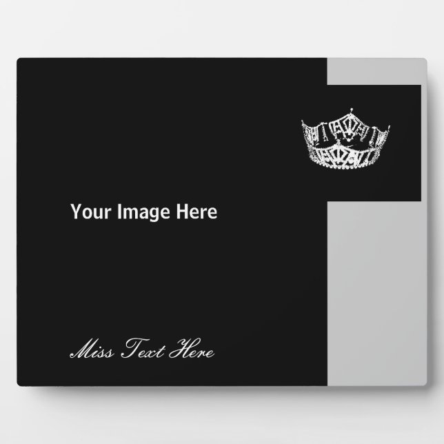 Custom Pageant Royalty Photo Plaque (Devant)