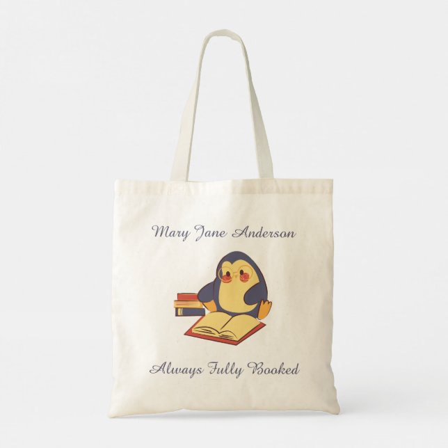 Custom Penguin Reading Tote Bag • Fully Booked (Dos)
