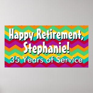 Custom Personalized Retirement Banner Poster