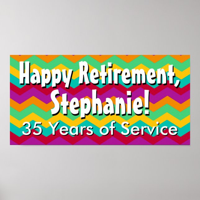 Custom Personalized Retirement Banner Poster (Devant)
