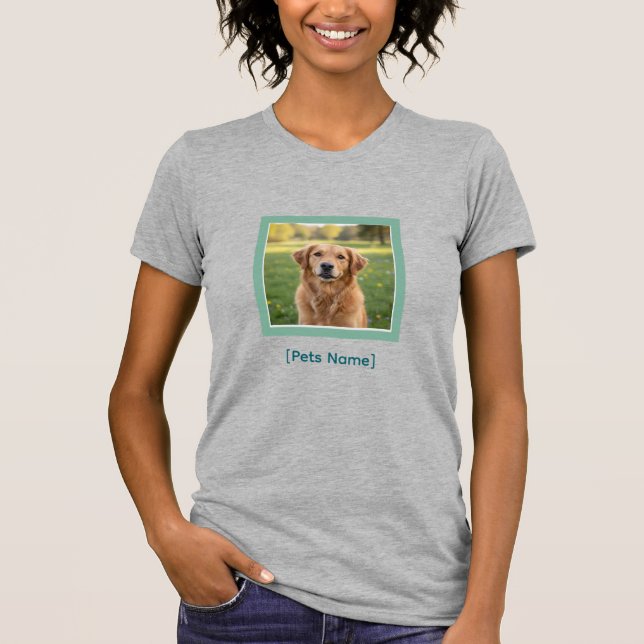 Custom Pet Photo T-Shirt for Dog & Cat Moms  (Devant)