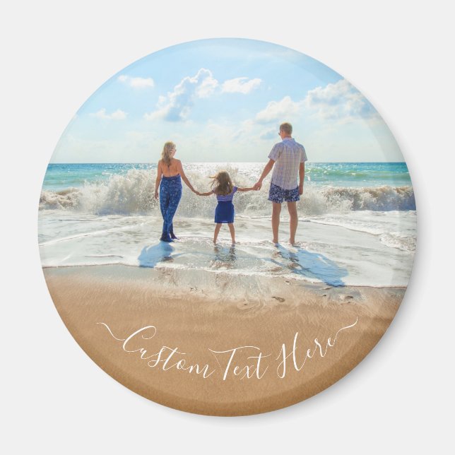 Custom Photo and Text Magnet - Unique Your Design (Devant)