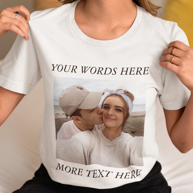 Custom Photo and Text T-Shirt (Créateur téléchargé)