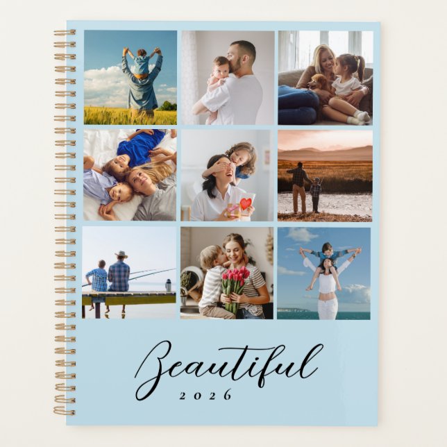 Custom Photo Collage Family Annual Planner (Devant)
