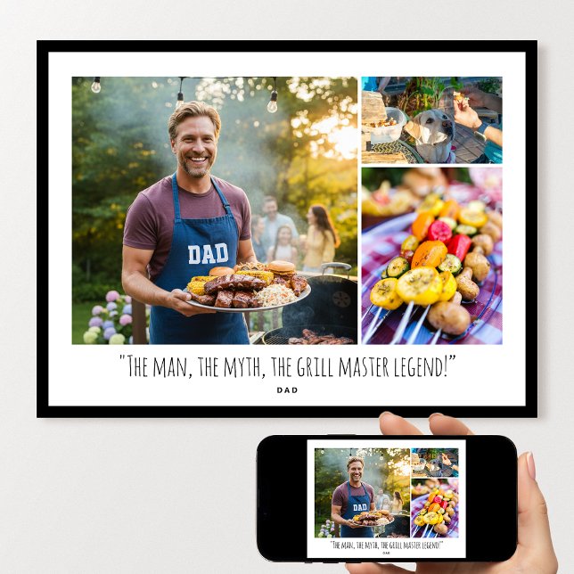 Custom Photo Collage Poster Family Quote Modern (Créateur téléchargé)