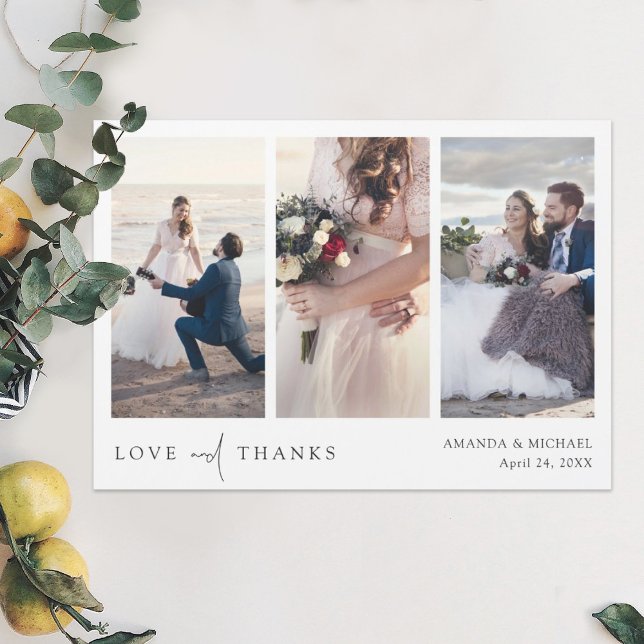 Custom Photo Collage Wedding Thank You Magnet (Créateur téléchargé)