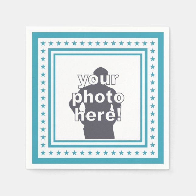 CUSTOM PHOTO & COULEUR serviettes en papier (Devant)