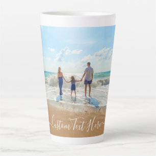 Custom Photo Latte Mug Your Photos and Text