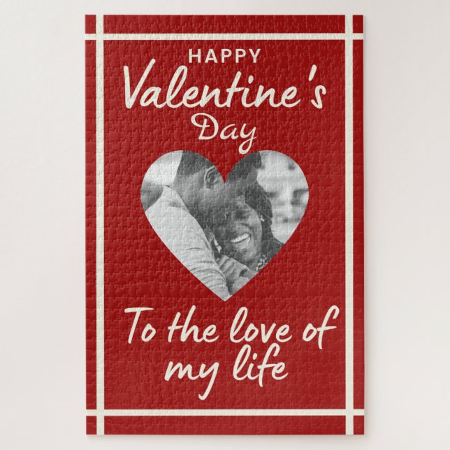 Custom Photo Love Valentine's Jigsaw Puzzle (Vertical)