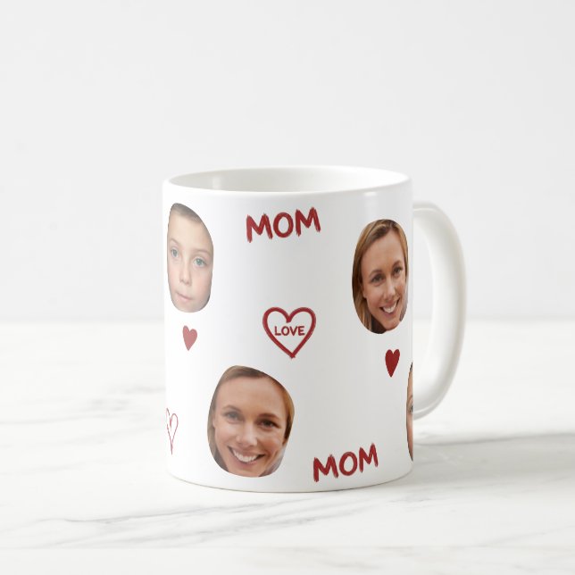 Custom Photo “Mom” Mug – Personalized Mother’s Day (Devant droit)