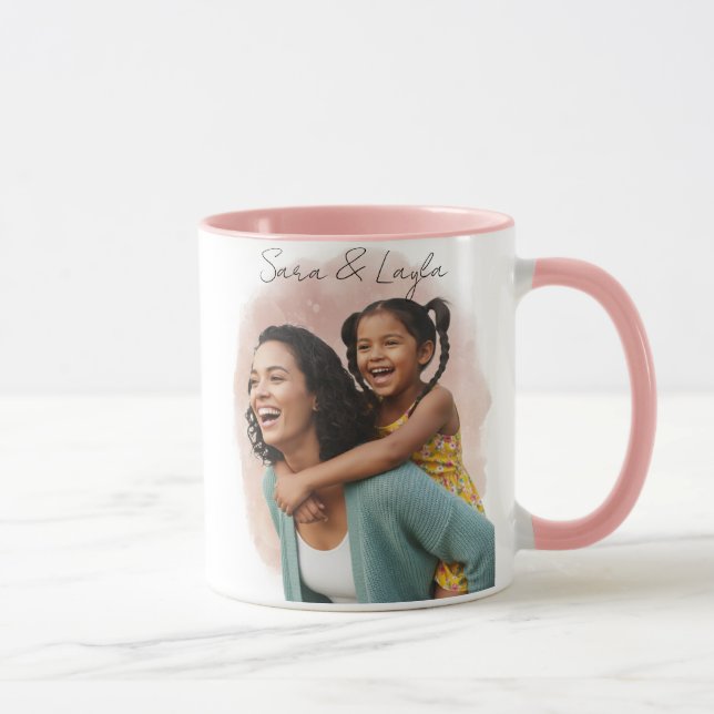 Custom Photo Mug for Family Couple (Droite)