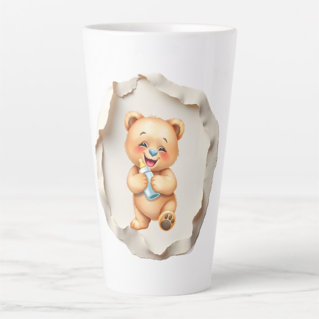 Custom Photo Mug with Modern Abstract Background (Devant)