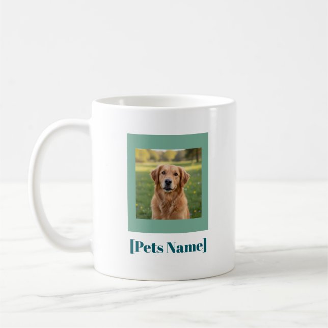 Custom Photo Pet Coffee Mug | Personalized Name (Gauche)