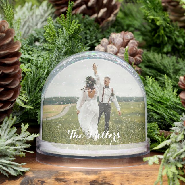 Custom Photo Snow Globe – Personalized Family Gift (Hiver)
