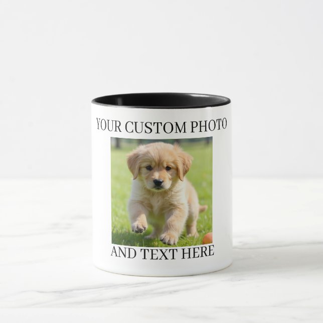 Custom Photo & Text Mug Personalized Gift Coffee  (Centre)