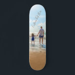 Custom Photo Text Skateboard with Your Photos<br><div class="desc">Custom Photo and Text - Unique Your Own Design - Personalized Family / Friends or Personal Skateboard / Gift - Add Your Text and Photo - Resize and move elements with Customization tool ! Choose font / size / color ! Good Luck - Be Happy :)</div>