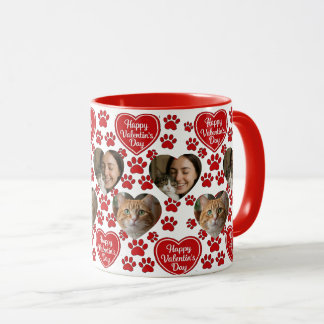 Custom Photo Valentine’s Day Cat Lover Mug 