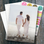 Custom Photo Wedding<br><div class="desc">Wedding planner with your favorite photo on the front and the same or a different photo on the back - personalized with your details in chic lettering. Planner includes monthly and weekly layouts, 12 months, 60 pages with laminated soft cover front and back covers.</div>