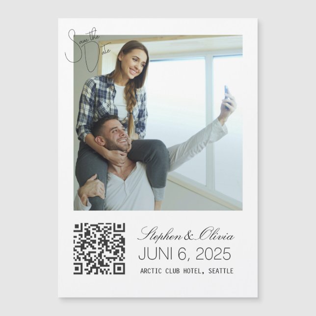 Custom Photo Wedding Save the Date magnet (Devant)
