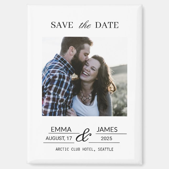 Custom picture Fridge Save the Date magnet (Recto)