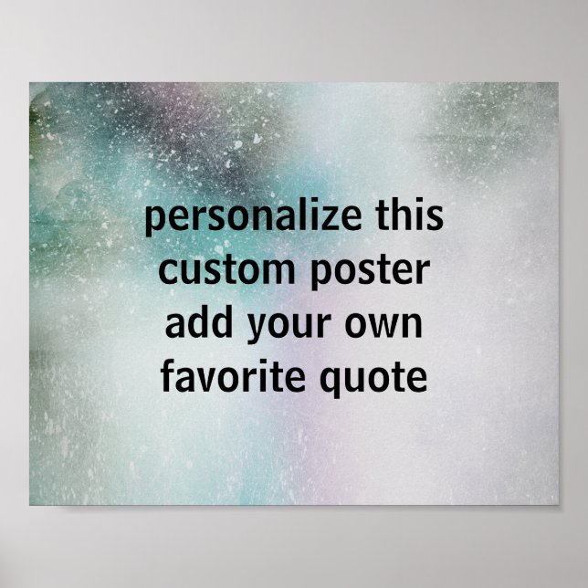 custom poster add your own quote watercolor design (Devant)