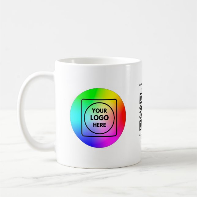 Custom QR Code Logo Business Branding Mug (Gauche)
