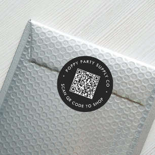 Custom QR Code Shop Sticker