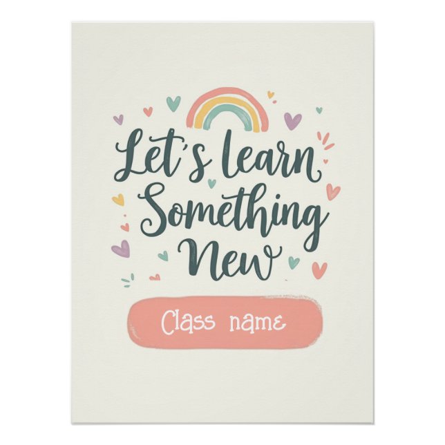 Custom Rainbow Quote Poster for Classroom (Devant)