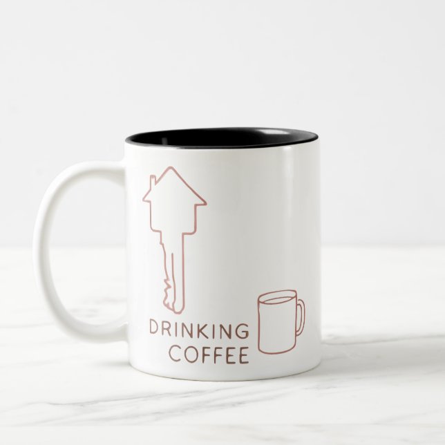 Custom Realtor Closing Gift Mug (Gauche)