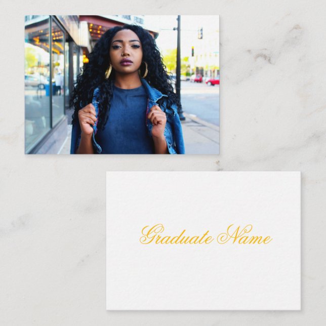 Custom Senior Picture Graduation Invitation Insert (Devant / Derrière)
