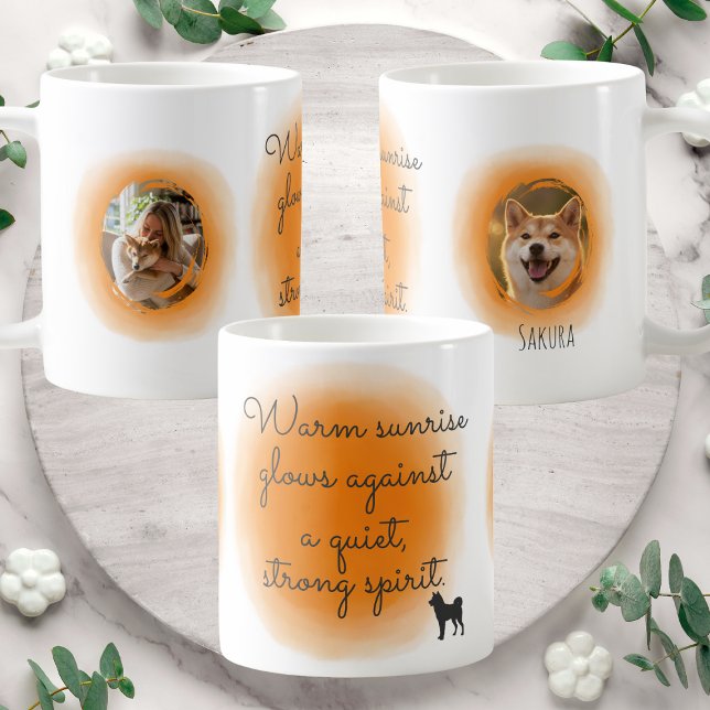 Custom Shiba Inu Mug in Pastel Orange Watercolor (Créateur téléchargé)