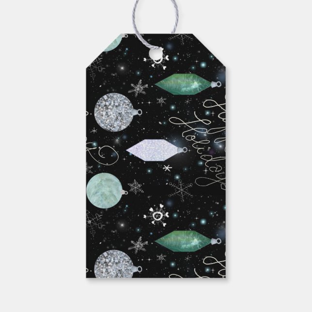 Custom Simple Elegance - étiquette cadeau Holiday (Dos)