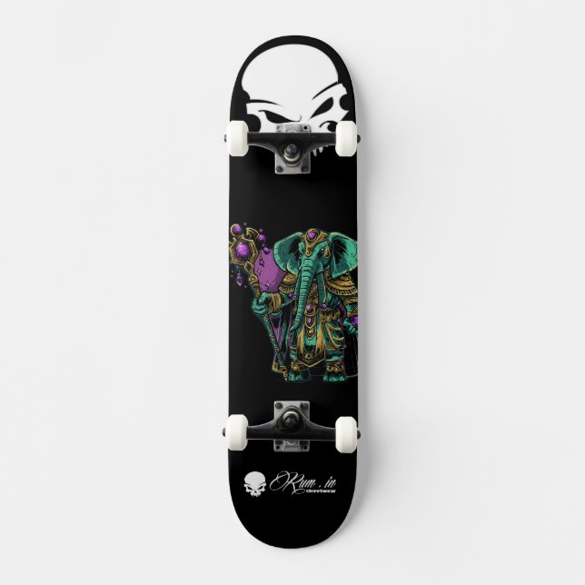 Custom Skateboard Deck - "Elephant Druid" (Recto)