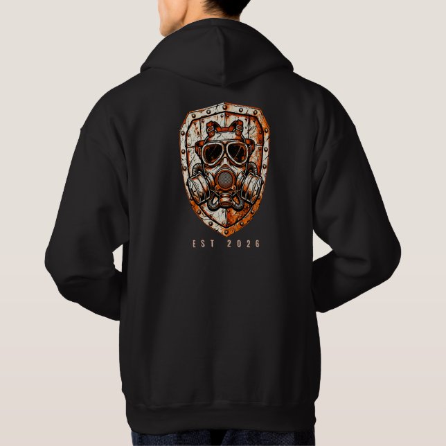 Custom Tactical Gas Mask Operator Pullover Hoodie (Dos)