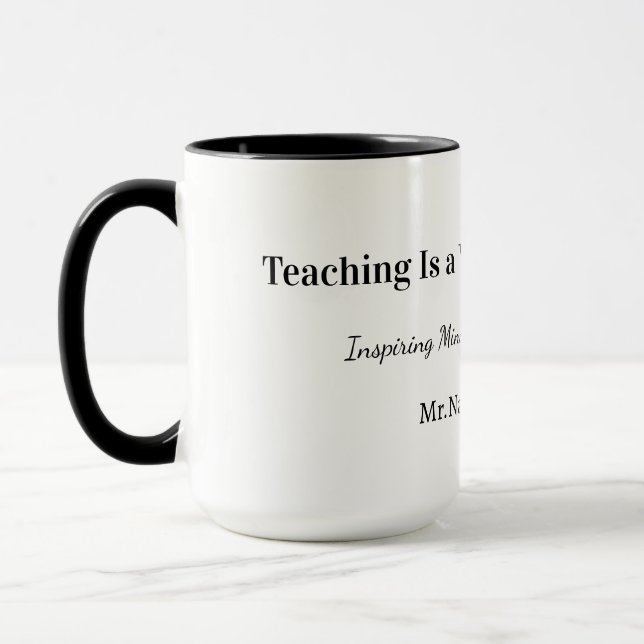Custom Teacher Gift Mug  (Gauche)