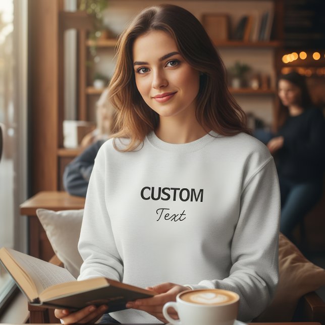 Custom Text Personalized Sweatshirt - Minimalist (Créateur téléchargé)
